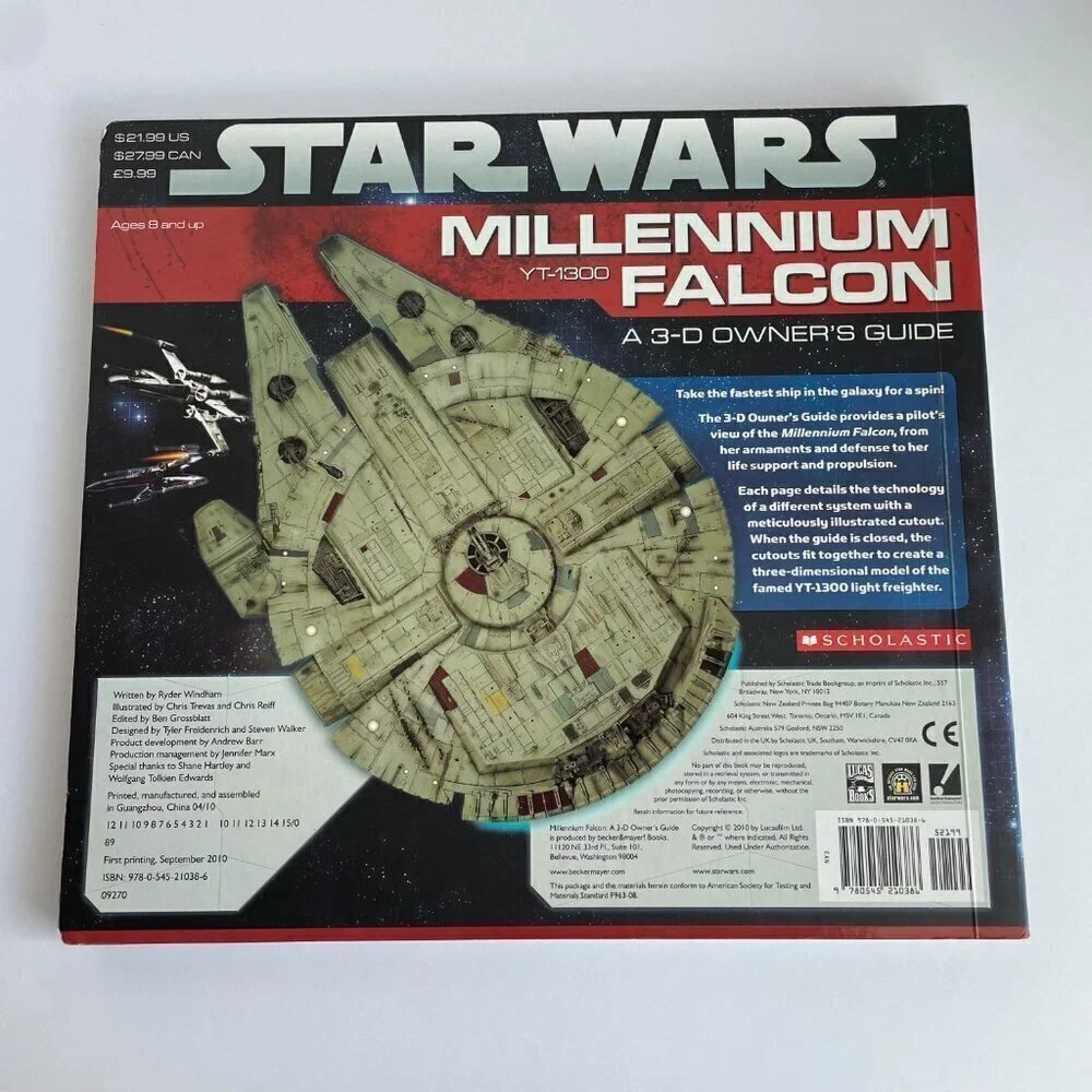 Disney Star Wars:‎ Millennium Falcon- A 3-D Owner's Guide, Such a Cool Book!!
